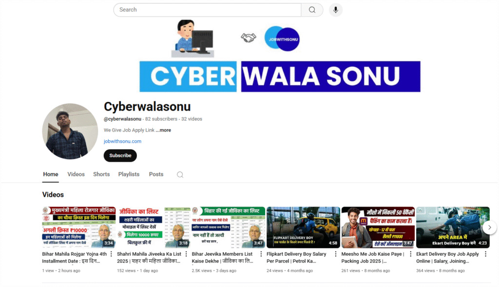 CyberwithSonu  YouTube Channel 